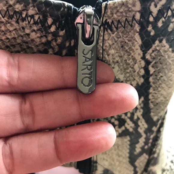 Franco Sarto Kacee snake print ankle bootie - Picture 4 of 6